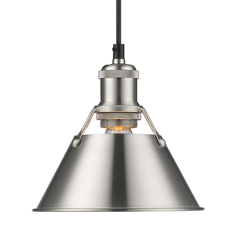 Yep by Golden Lighting Orwell 1-light 8in Pendant in Pewter